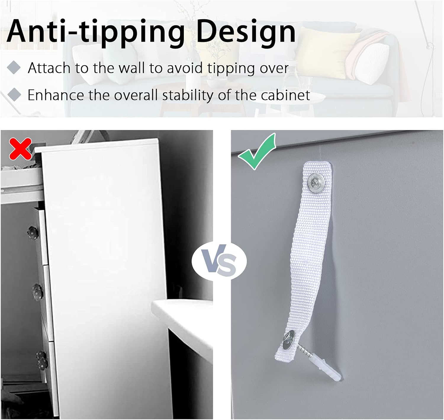 Tangkula Corner Cabinet with Double Doors and Adjustable Shelf Grey