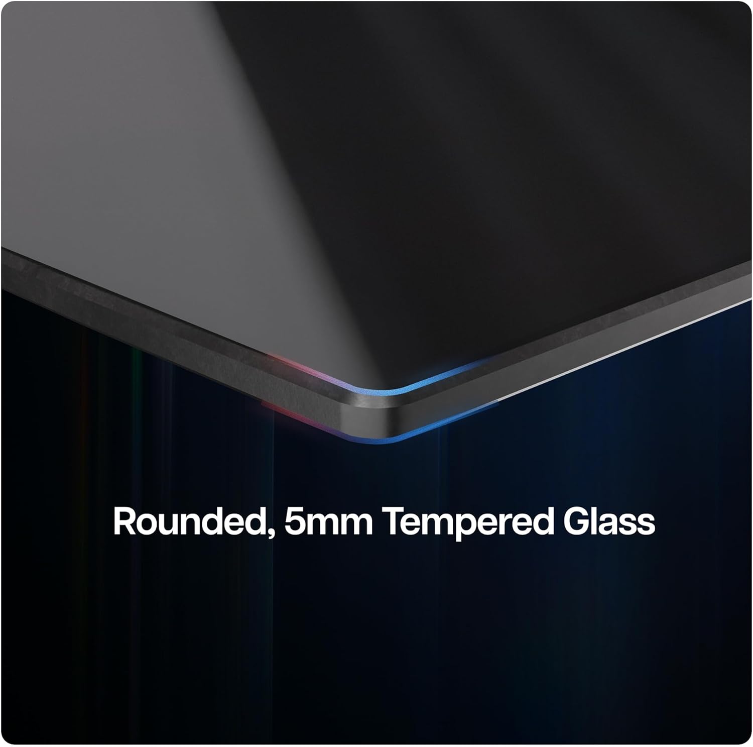 VIVO Floating Wall Mount Tempered Glass Shelf Black