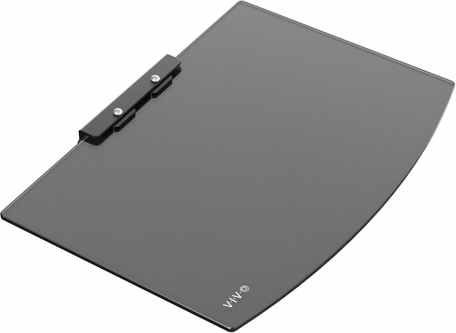 VIVO Floating Wall Mount Tempered Glass Shelf Black