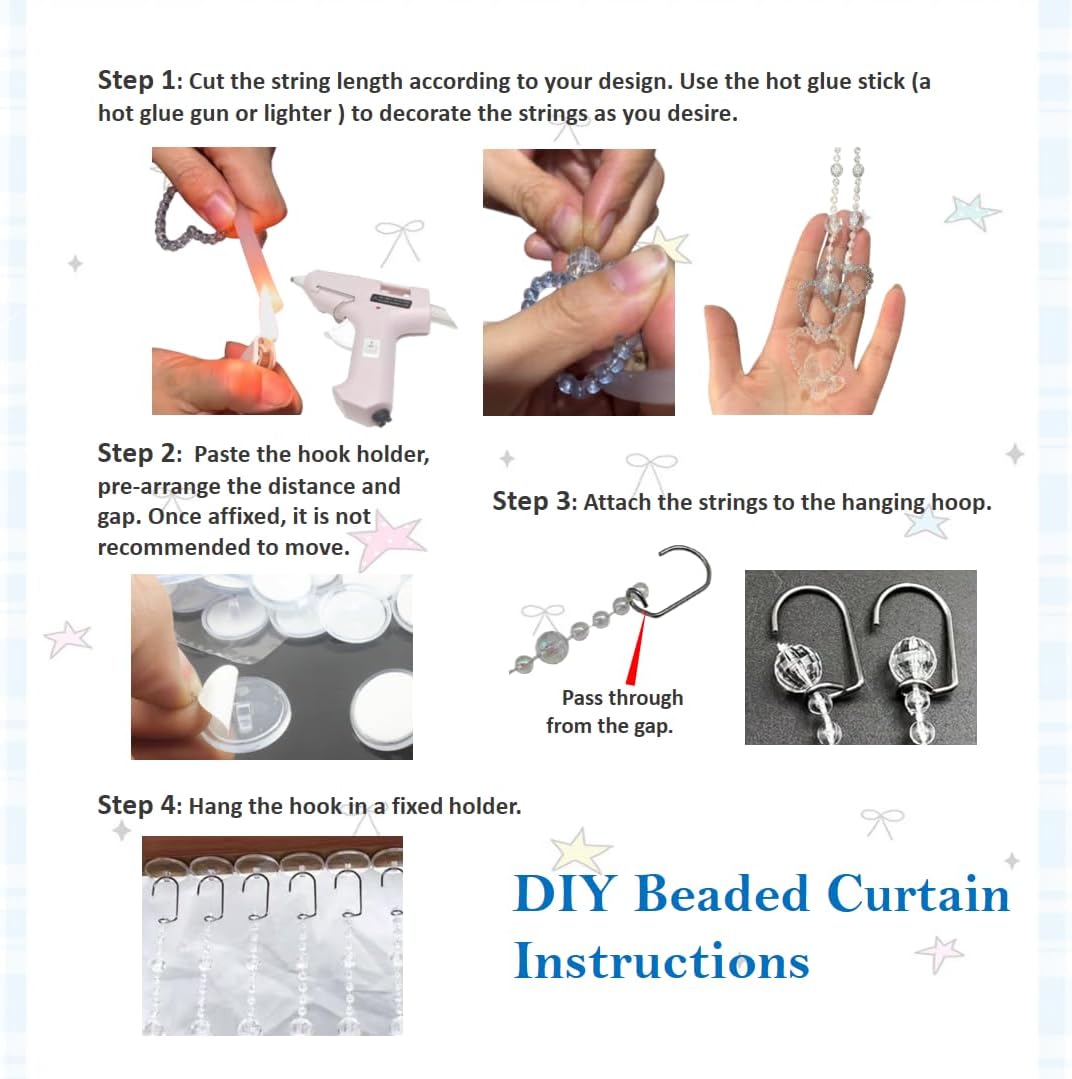 Alpengulen Beaded Curtain DIY Kit for 20 Strings