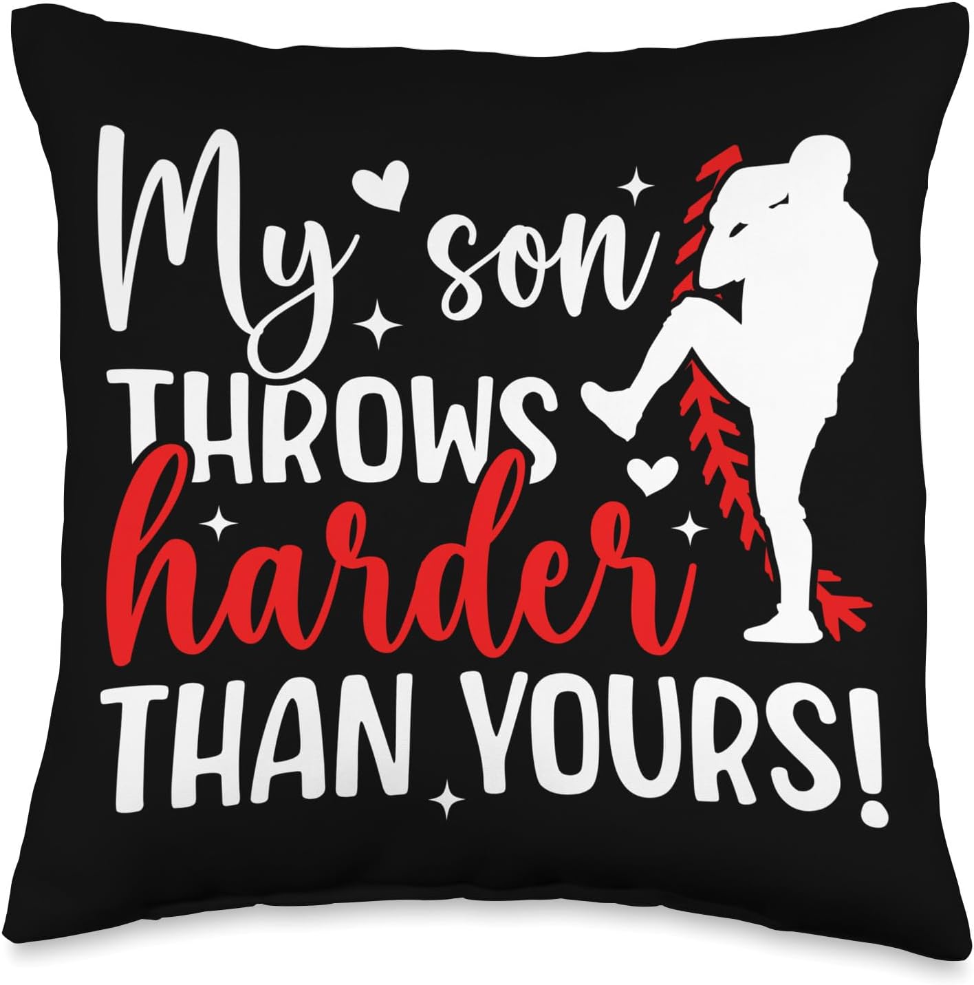 Baseball Pitcher Mom Throw Pillow For Mothers Day 1