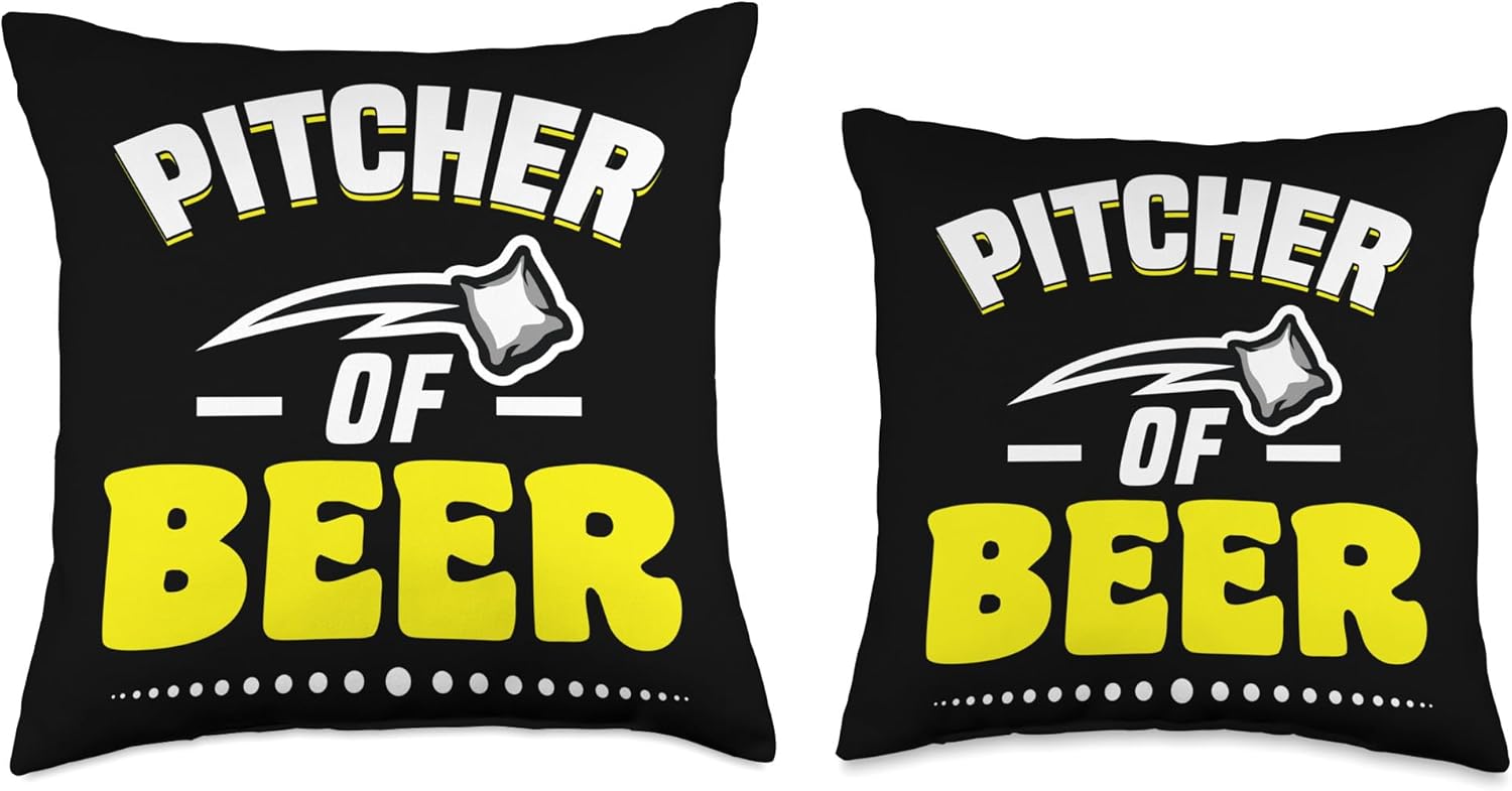 Cornhole Beer Pitcher Throw Pillow