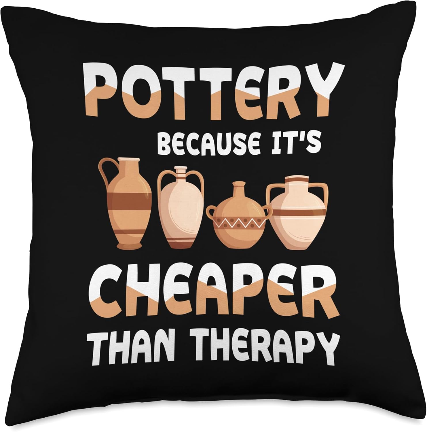 Pottery Clay Ceramics Clay Pitcher Craft Throw Pillow 18x18