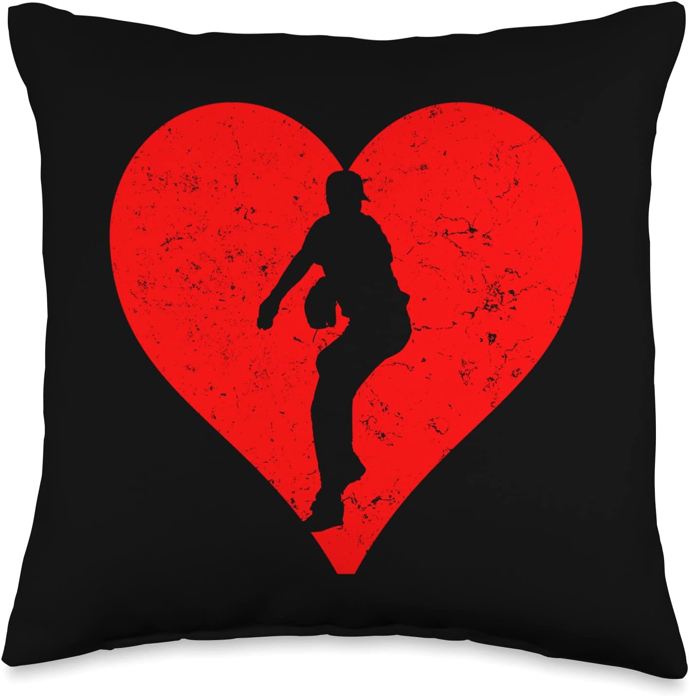 Baseball Pitcher Love Throw Pillow