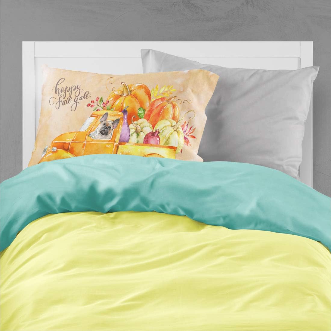 Carolines Treasures Fall Harvest Fawn French Bulldog Pillowcase Standard