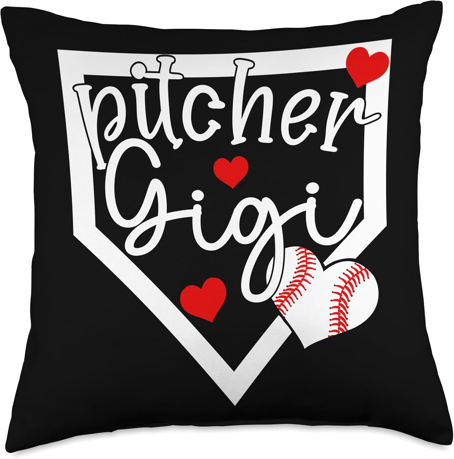 Baseball Pitcher Gigi Throw Pillow for Mothers Day 1
