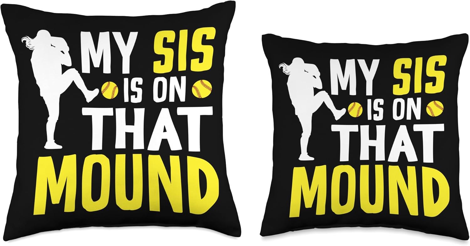 On That Mound Softball Pitcher Throw Pillow