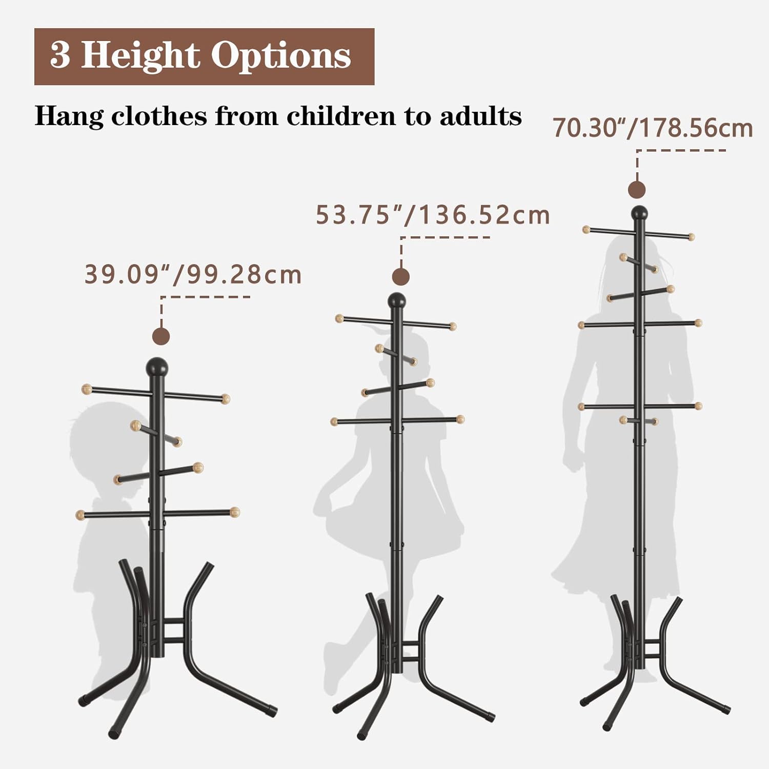 Wisdom Star Freestanding Coat Rack with 12 Hooks