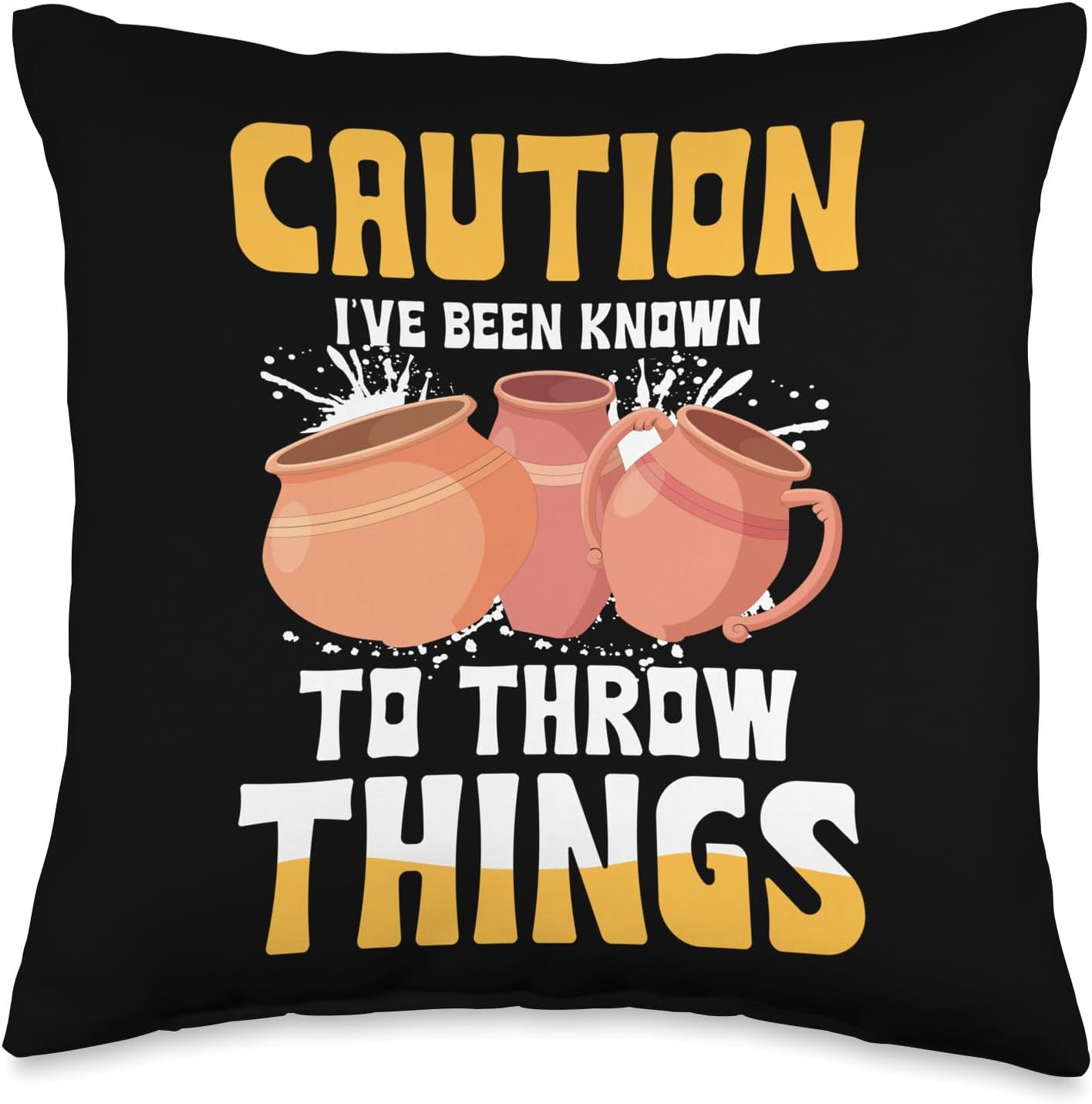 Pottery Clay Ceramics Throw Pillow Multicolor 16x16