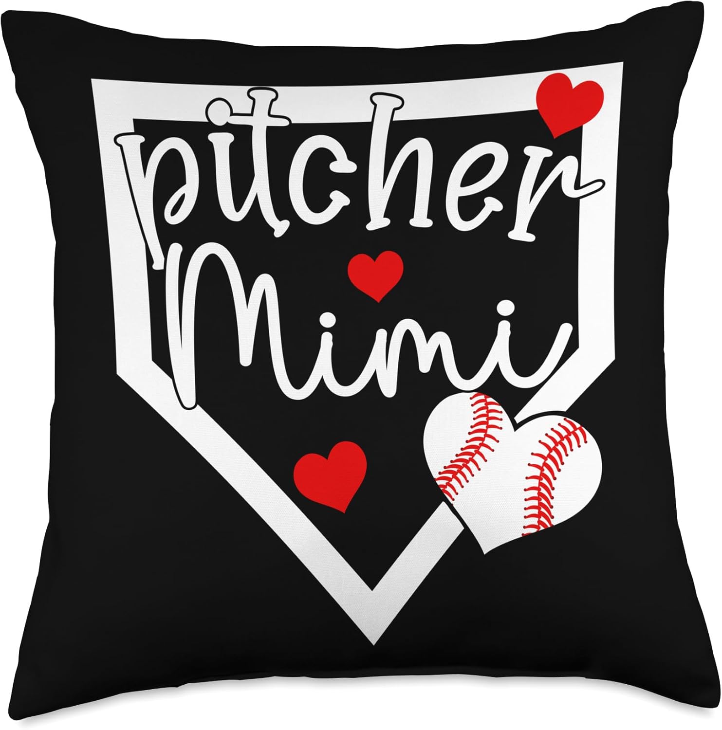 Baseball Pitcher Throw Pillow for Mimi Grandma