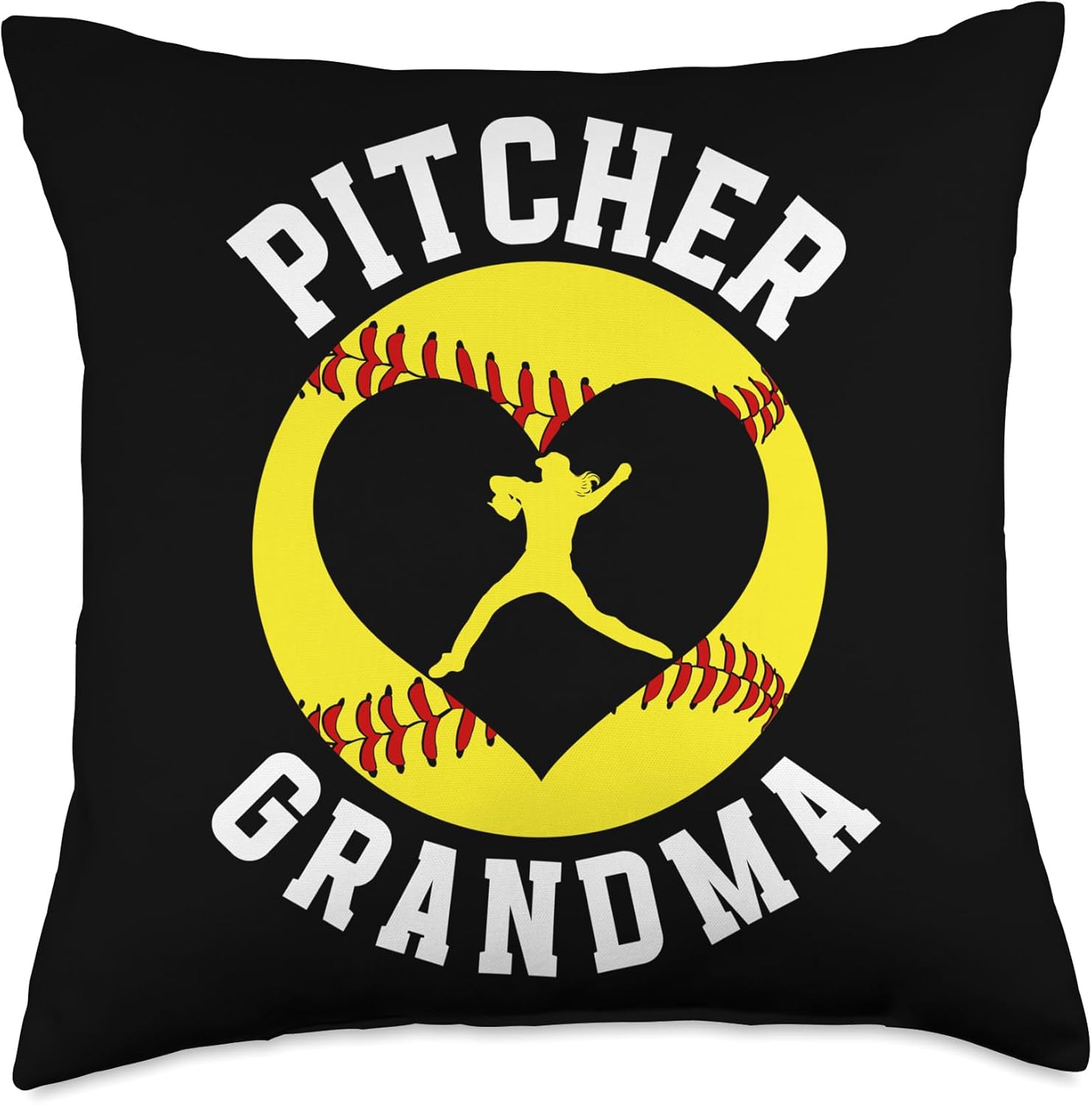 Softball Pitcher Grandma Throw Pillow
