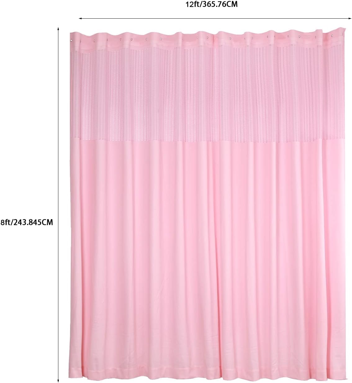 ACNAO Room Divider Curtains 12ft x 8ft Pink