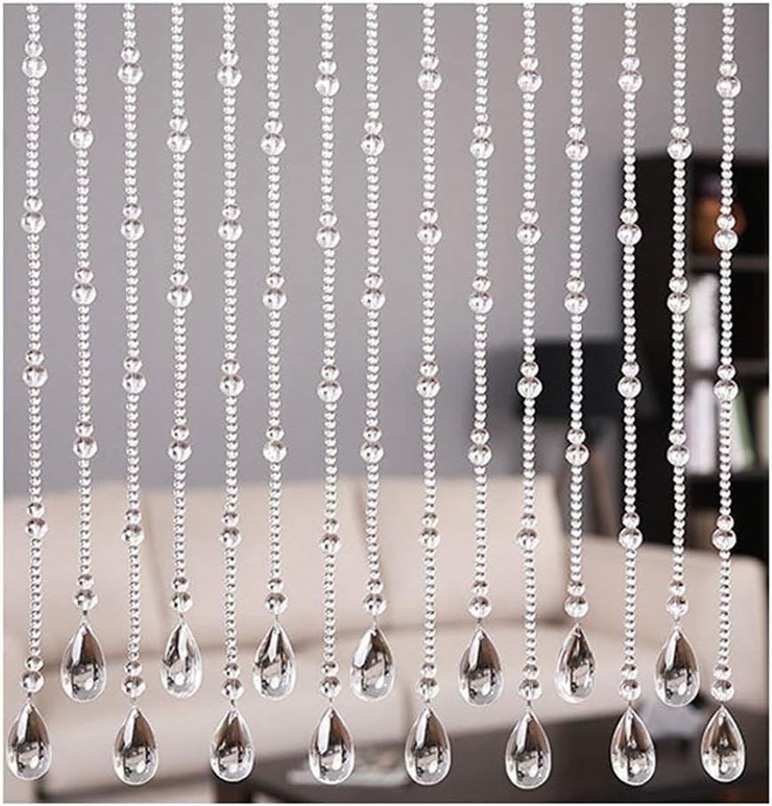 OKUOKA Bead Curtain Crystal Glass Gourd Pendant Hanging Strings for Doorway Room Divider Customizable