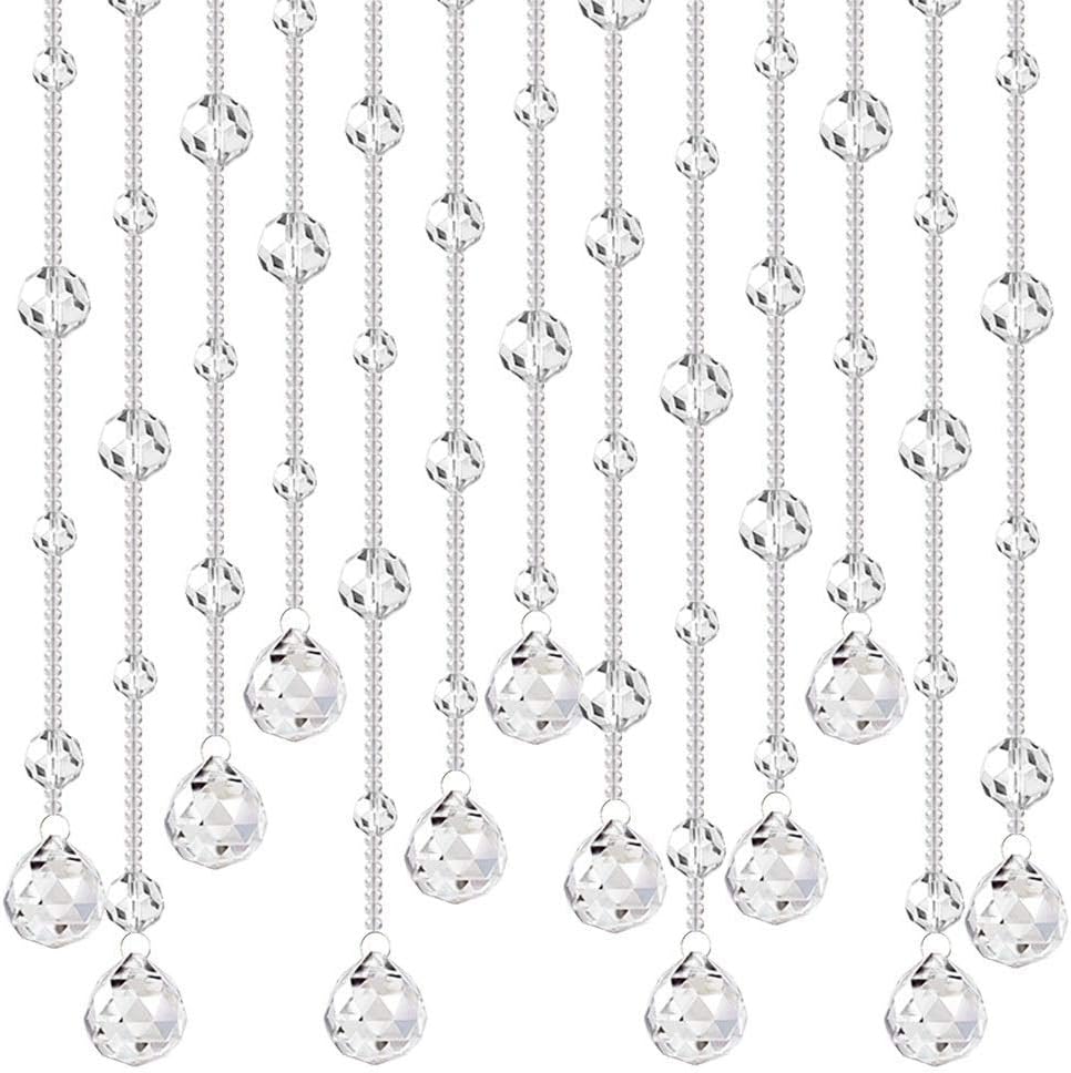 Crystal Beaded Door Curtain with 20 Strands - 3 Colors 70x150cm
