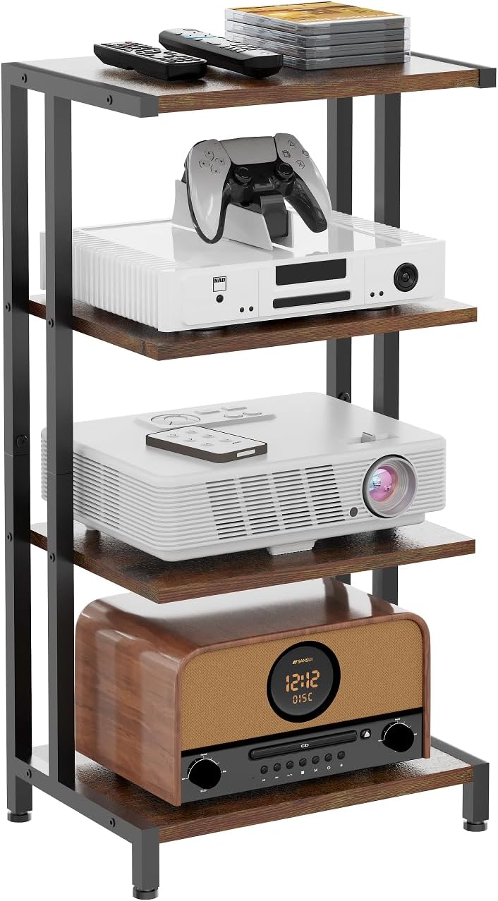 X-cosrack 4-Tier AV Media Stand Corner Shelf