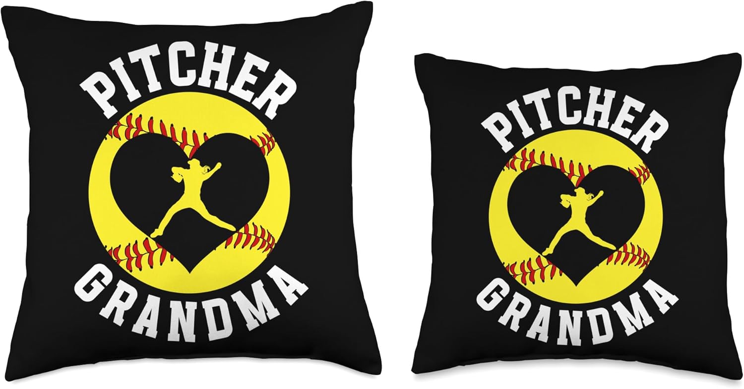 Softball Pitcher Grandma Throw Pillow