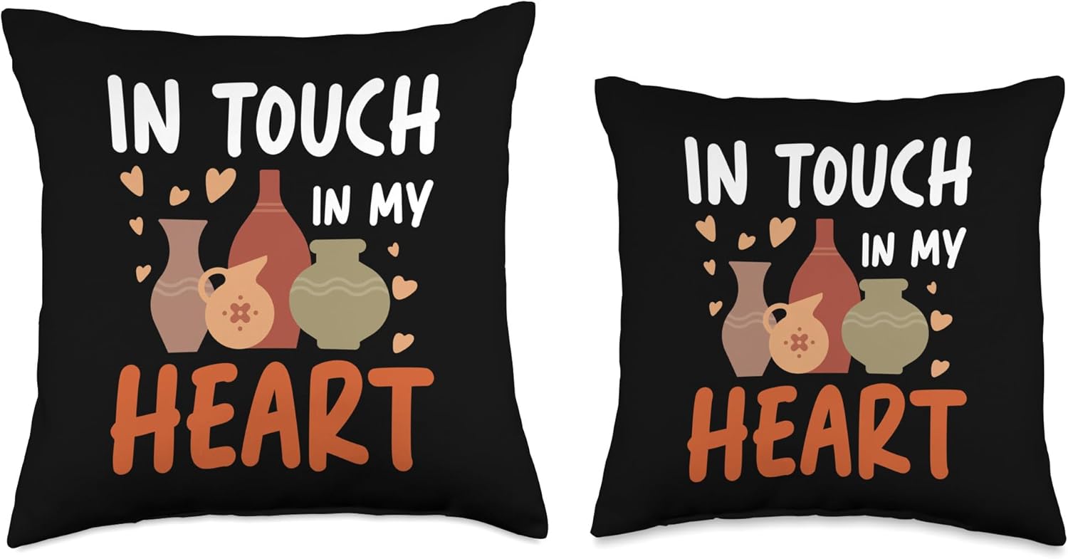 Pottery Clay Craft Throw Pillow 18x18 Multicolor 1
