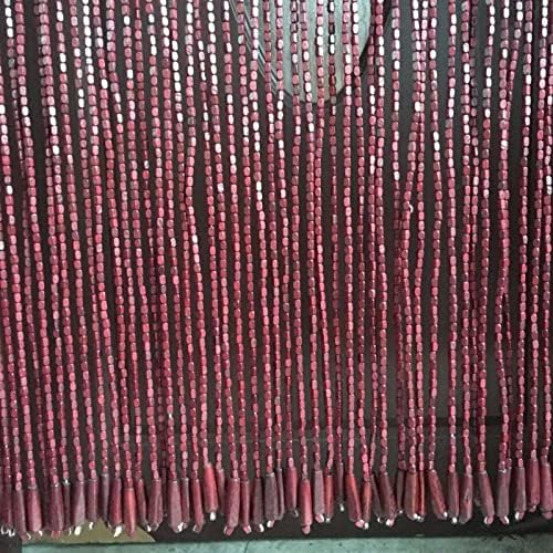 Natural Bamboo Beaded Curtain for Room Divider