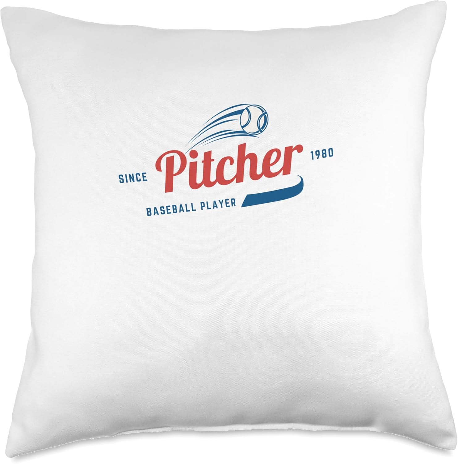 Pitcher Since 1980 Throw Pillow 18x18 Multicolor