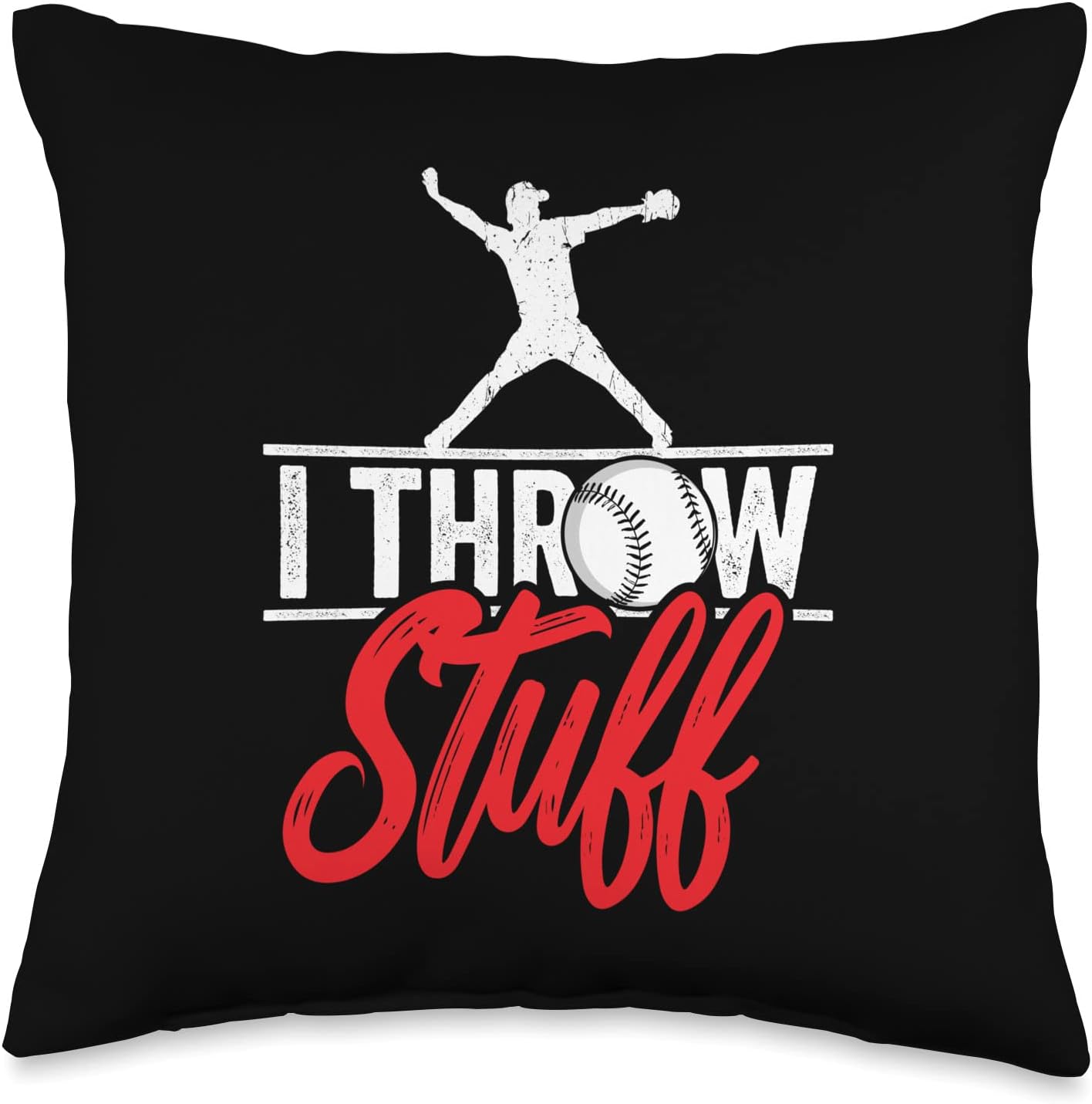 InGENIUS Pitcher Sarcasm Throw Pillow 16x16 Multicolor