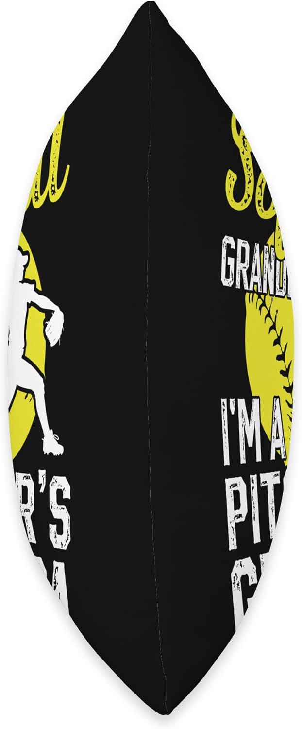 Proud Softball Pitcher Grandpa Throw Pillow 1