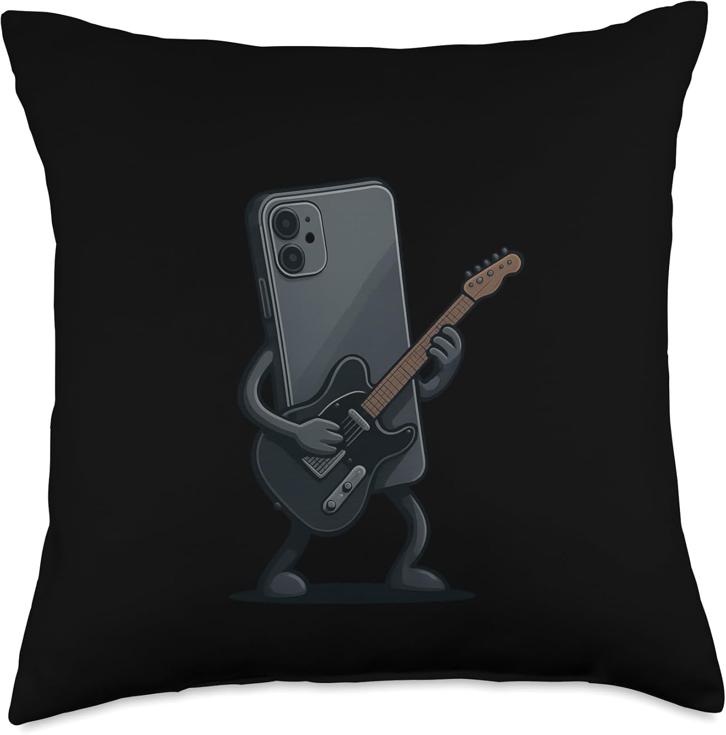 Awesome Smartphone Guitar Throw Pillow