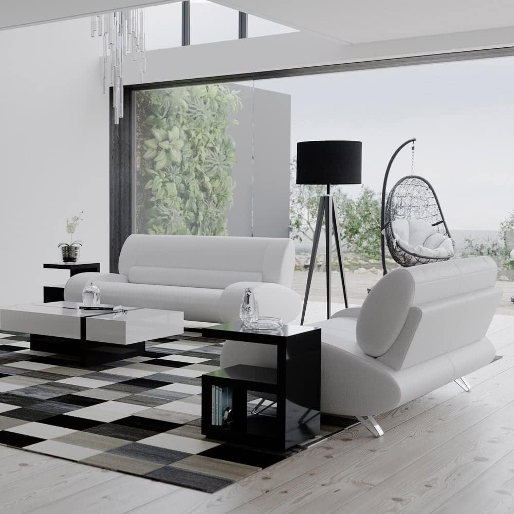 ZURI Furniture Jayden High Gloss Side Table Black
