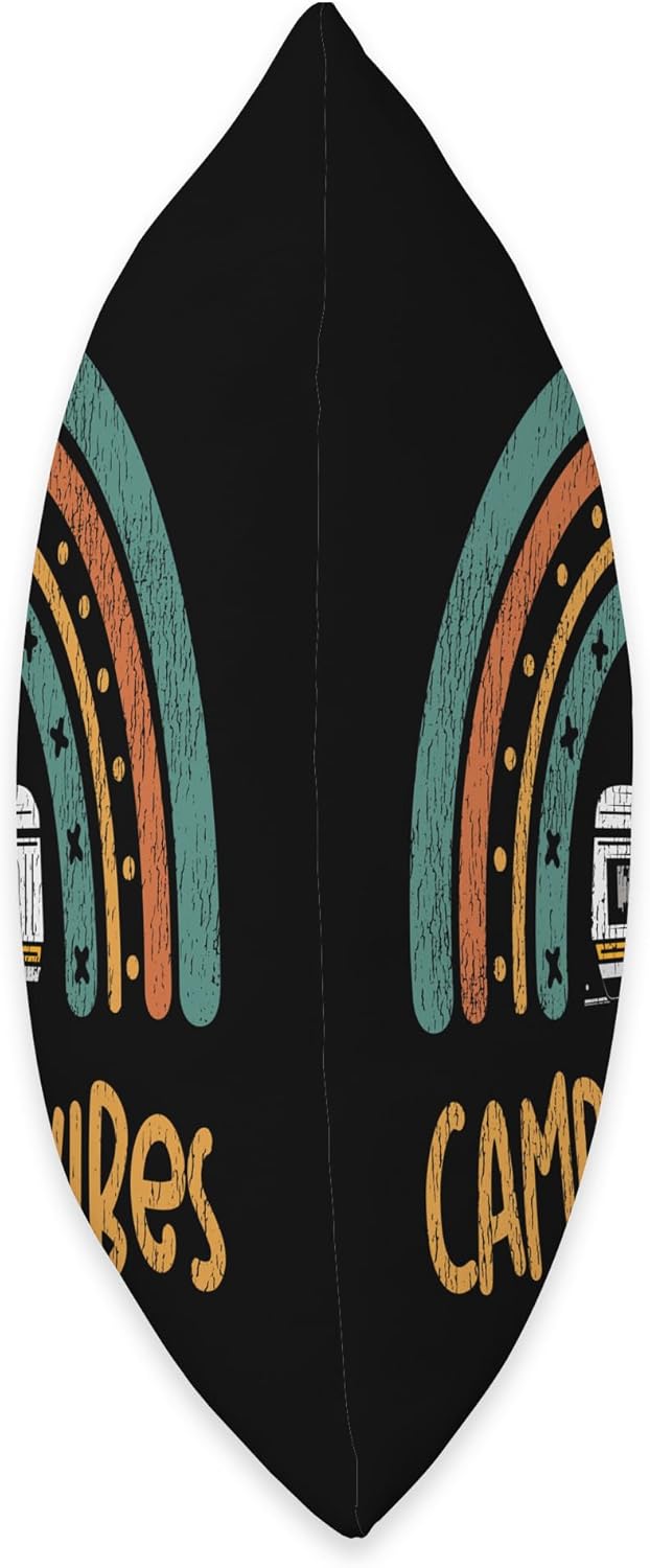 Motorhome Camping Retro Throw Pillow