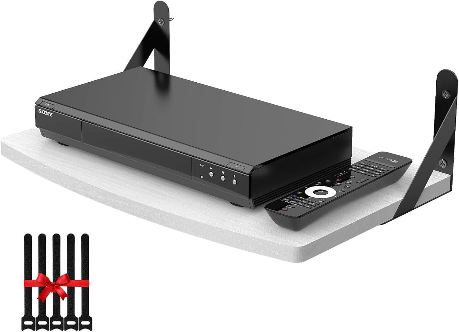 Floating Entertainment Center Shelf with Cable Management