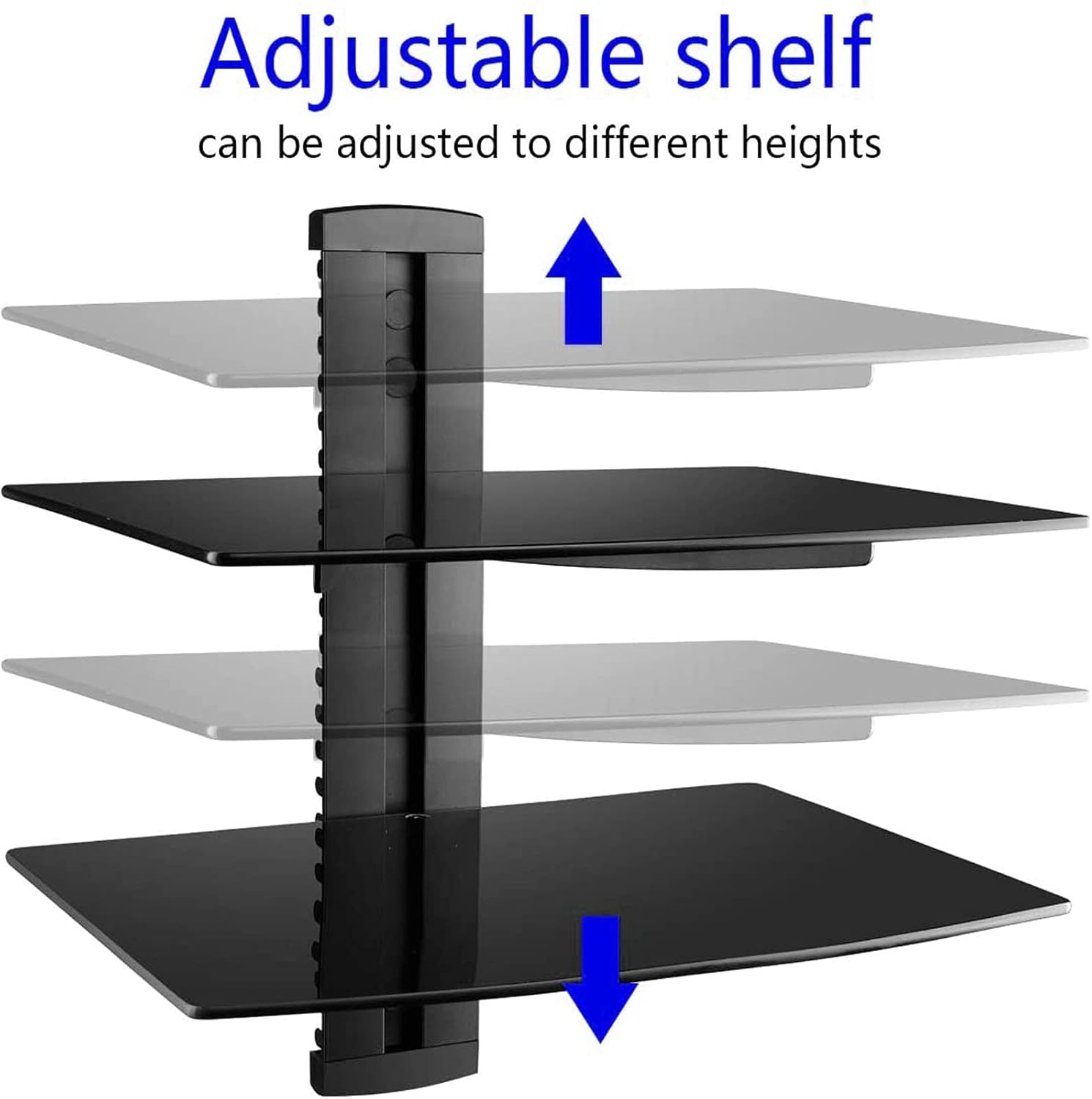 Suptek Speaker Mount with 2 Shelves Black CS202