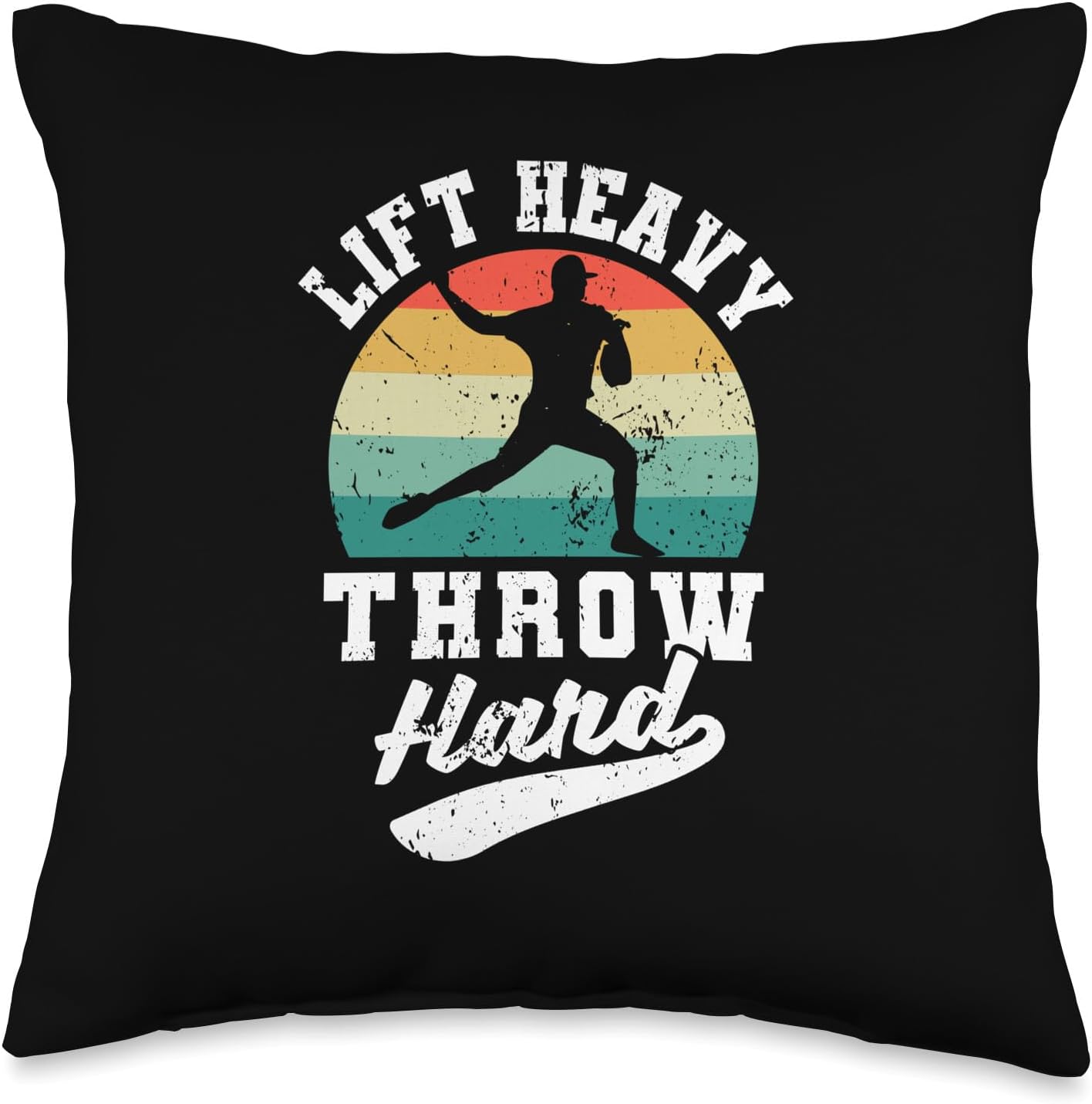 Lift Heavy Throw Hard Baseball Player Throw Pillow