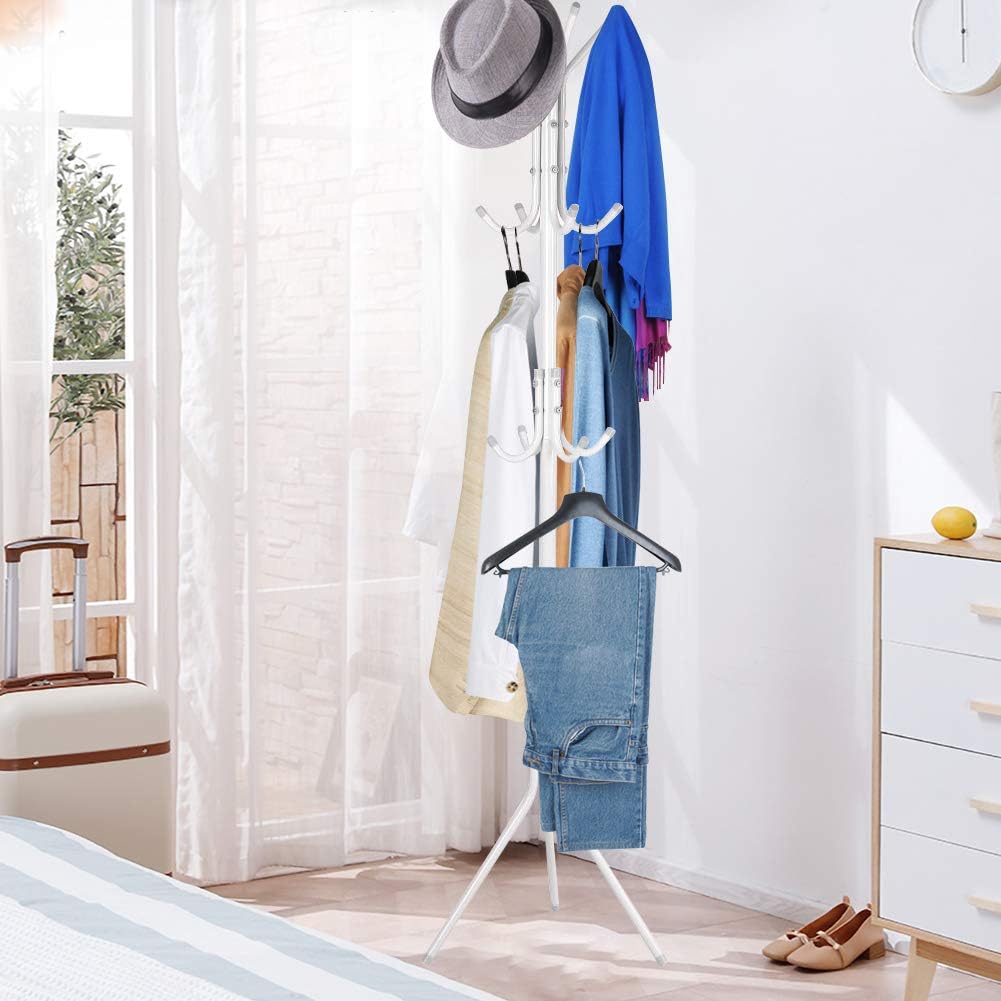 Ejoyous 10 Hook Coat Rack Stand for Entryway