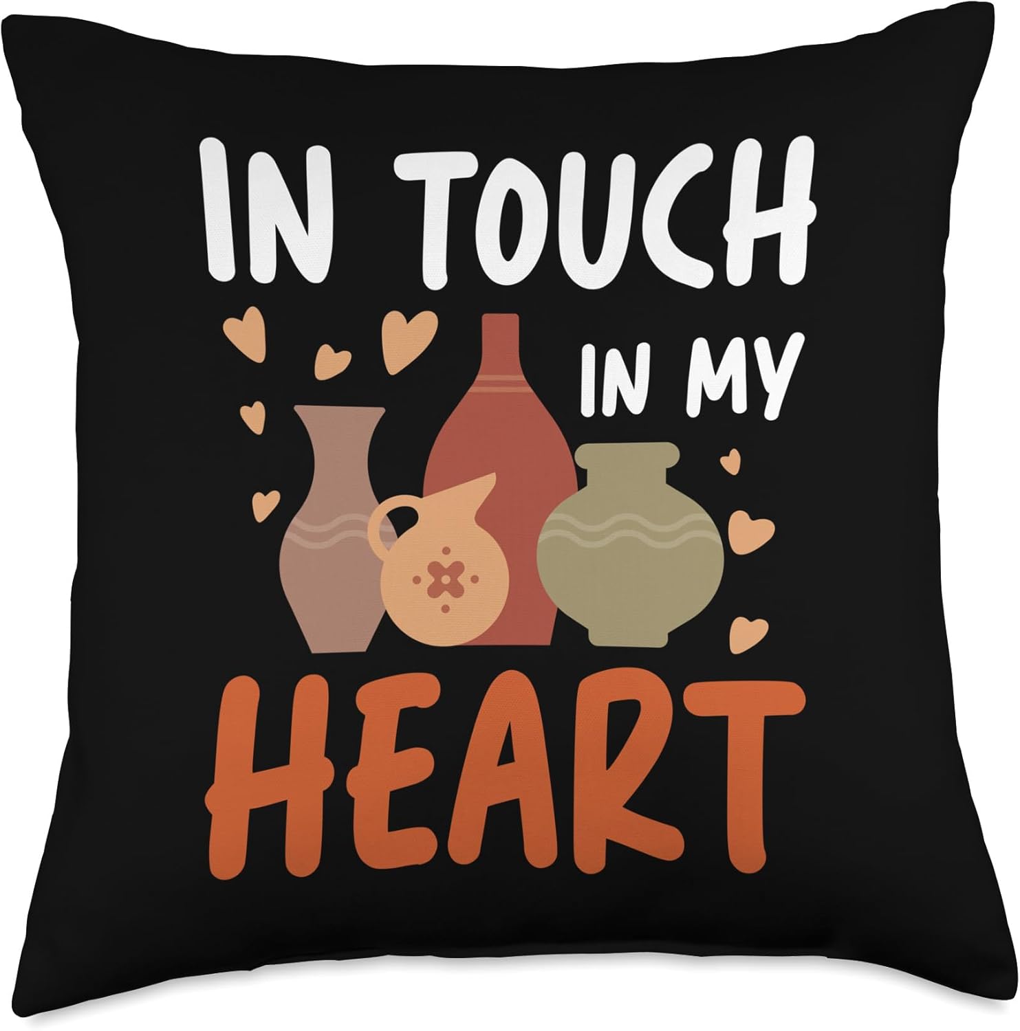 Pottery Clay Craft Throw Pillow 18x18 Multicolor 1