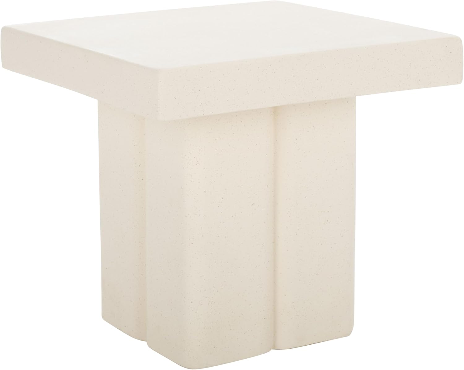 SAFAVIEH Oaklyn White Square Top Pedestal Accent Table