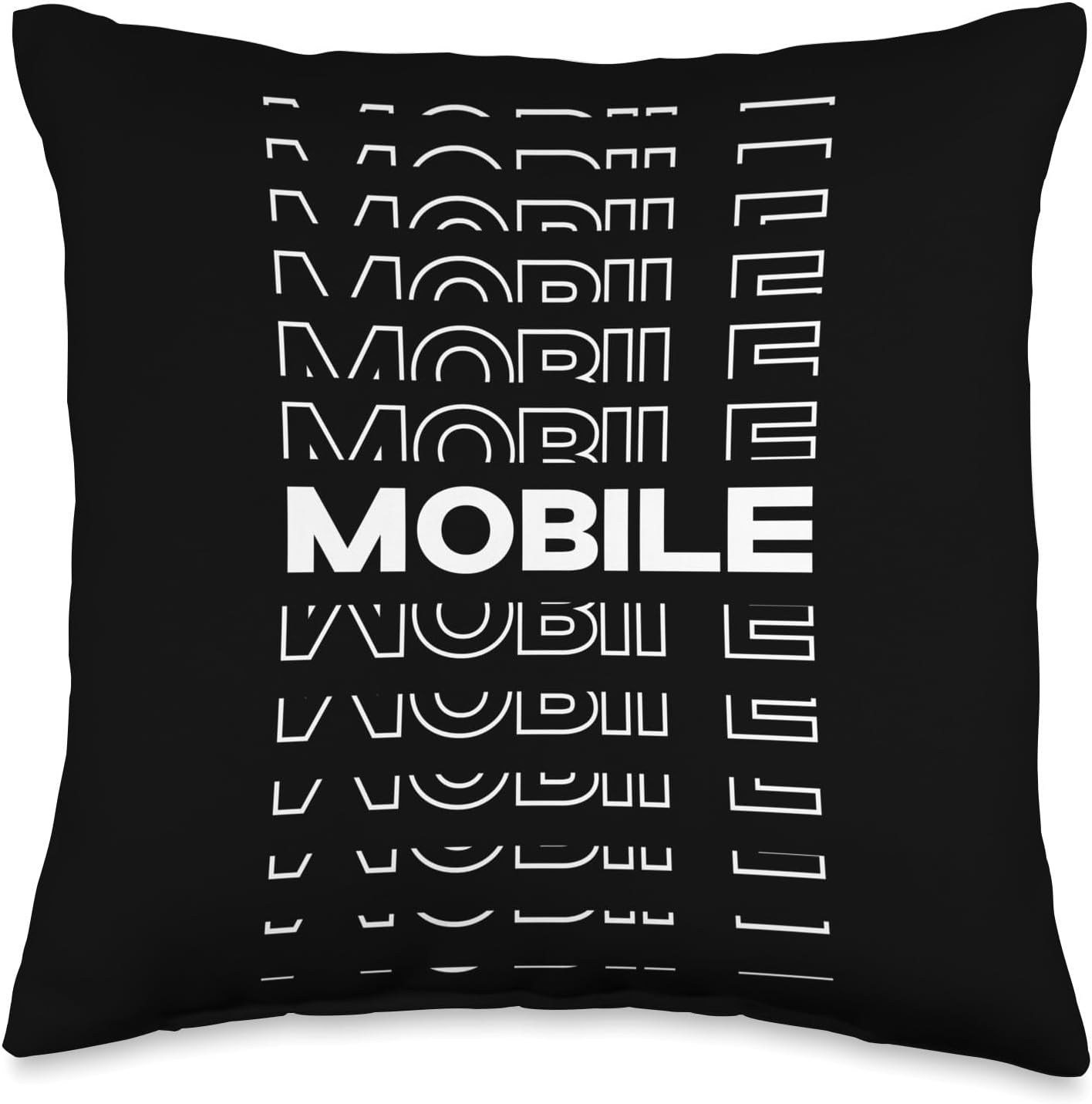 Graphic Mobile Throw Pillow - USA City Design