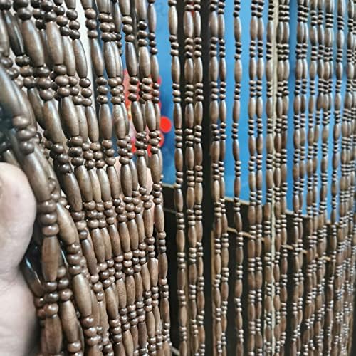Hanging Wooden Beaded Door Curtains Customizable 65 Strands