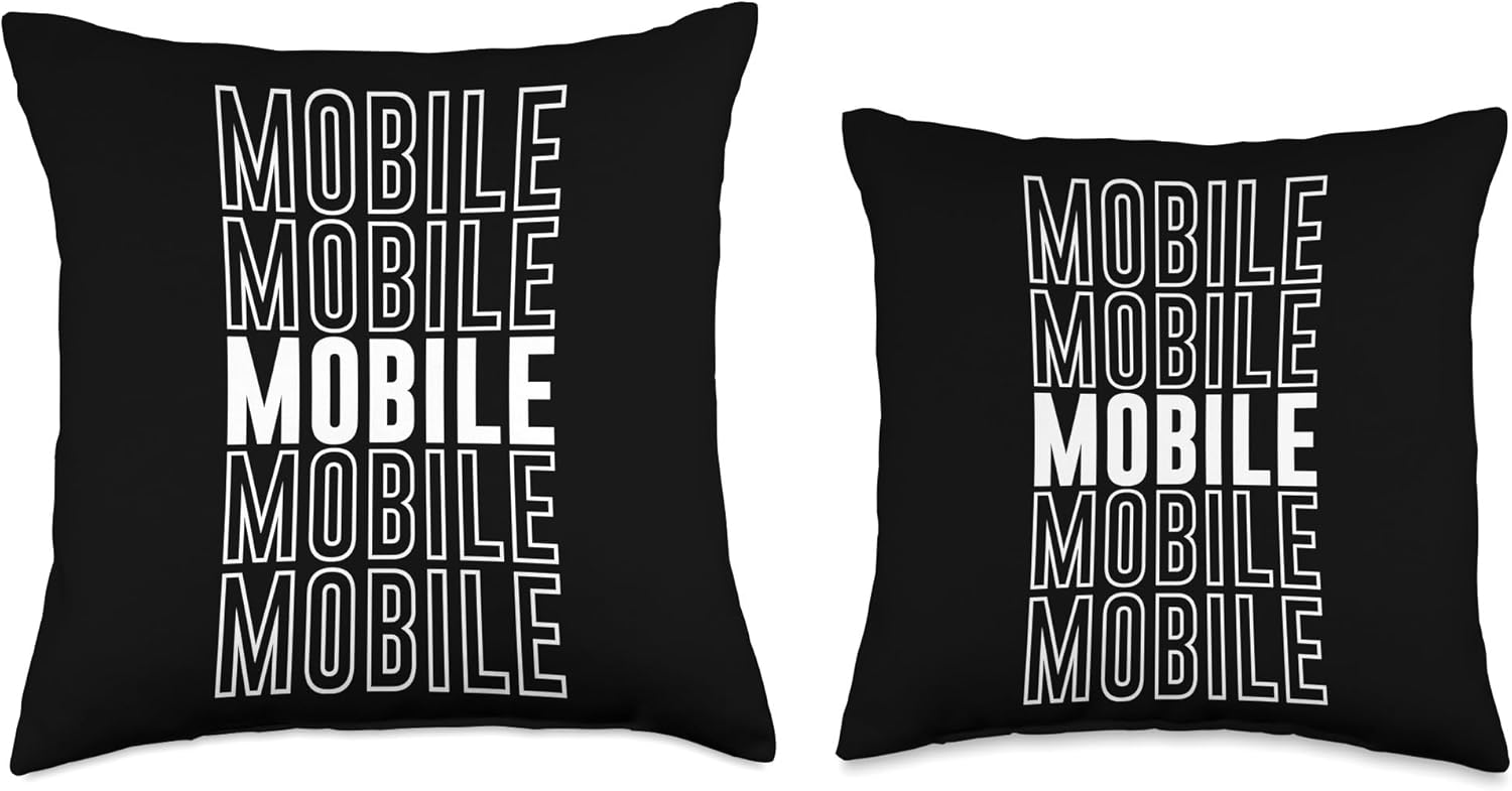 Mobile Throw Pillow with Five Mobile Designs