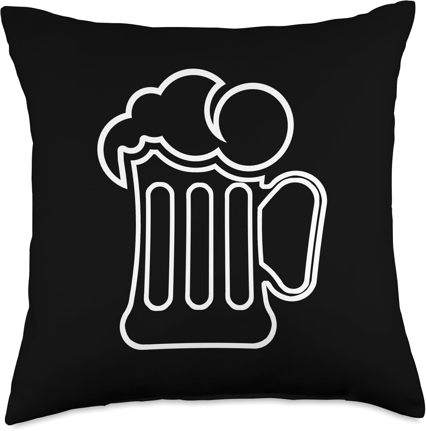 Minimalist Beer Pitcher Throw Pillow