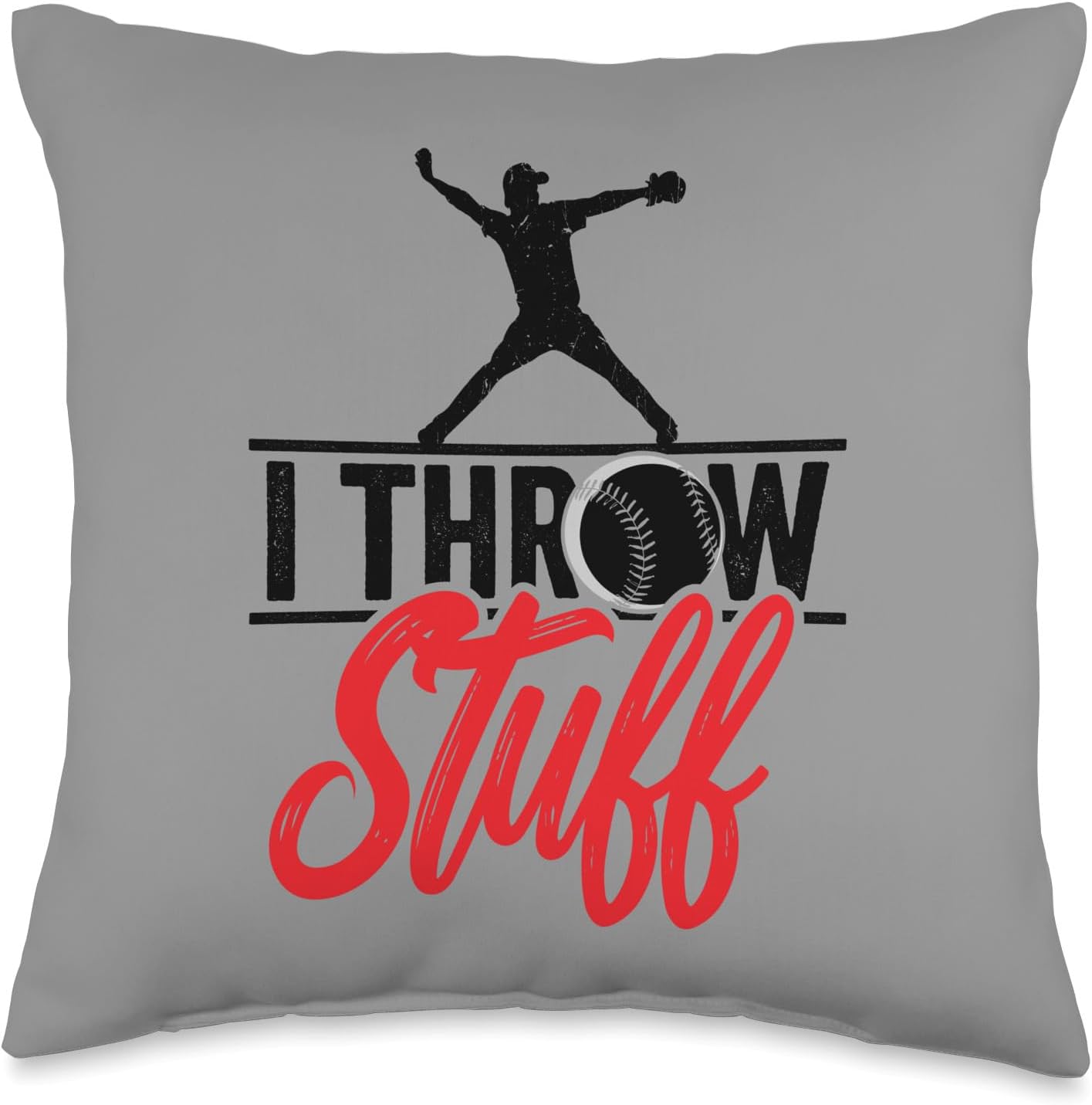 InGENIUS Pitcher Sarcasm Throw Pillow 16x16 Multicolor 1