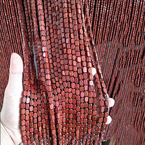 Natural Wood Bamboo Beaded Curtain Room Divider