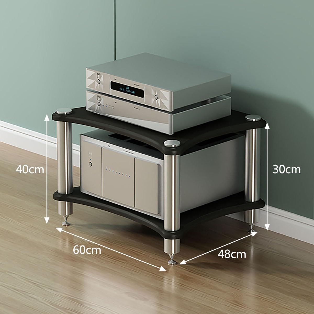 Kaverno 2 3 4 Tier Media Stand Corner Shelf