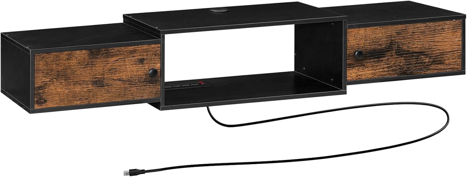 HOOBRO 55 Floating TV Stand with Power Outlets