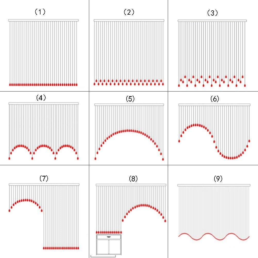 OKUOKA Bead Curtain Crystal Glass Gourd Pendant Hanging Strings for Doorway Room Divider Customizable