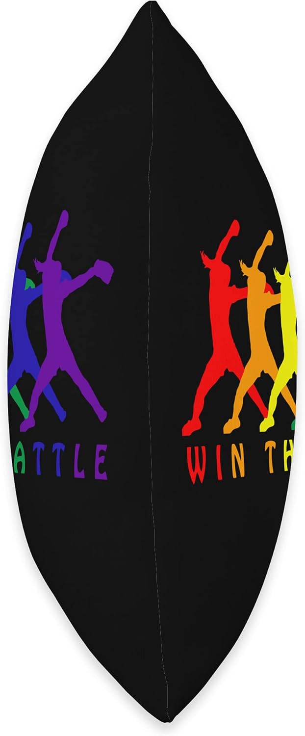 Win the Battle Fast Pitch Softball Pitcher Throw Pillow