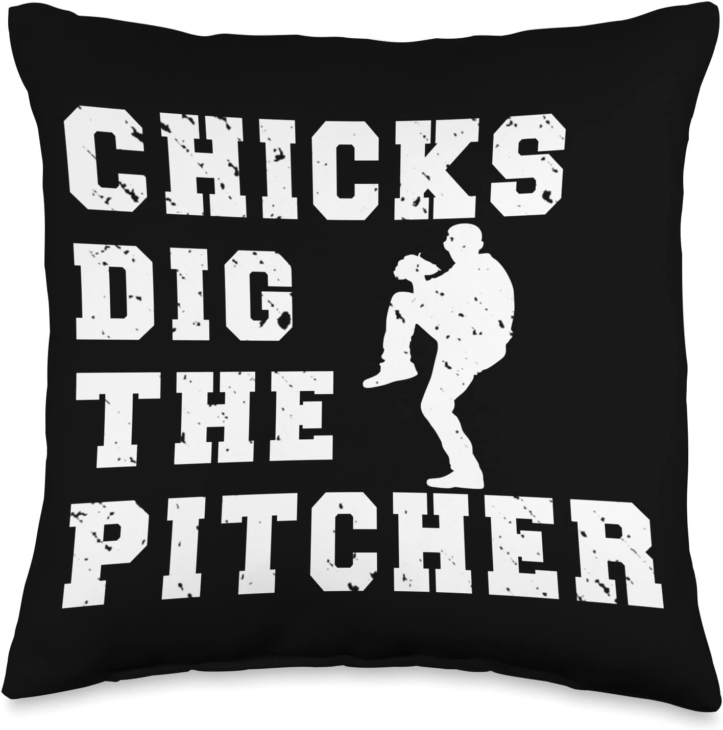 Baseball Pitcher Funny Throw Pillow 1
