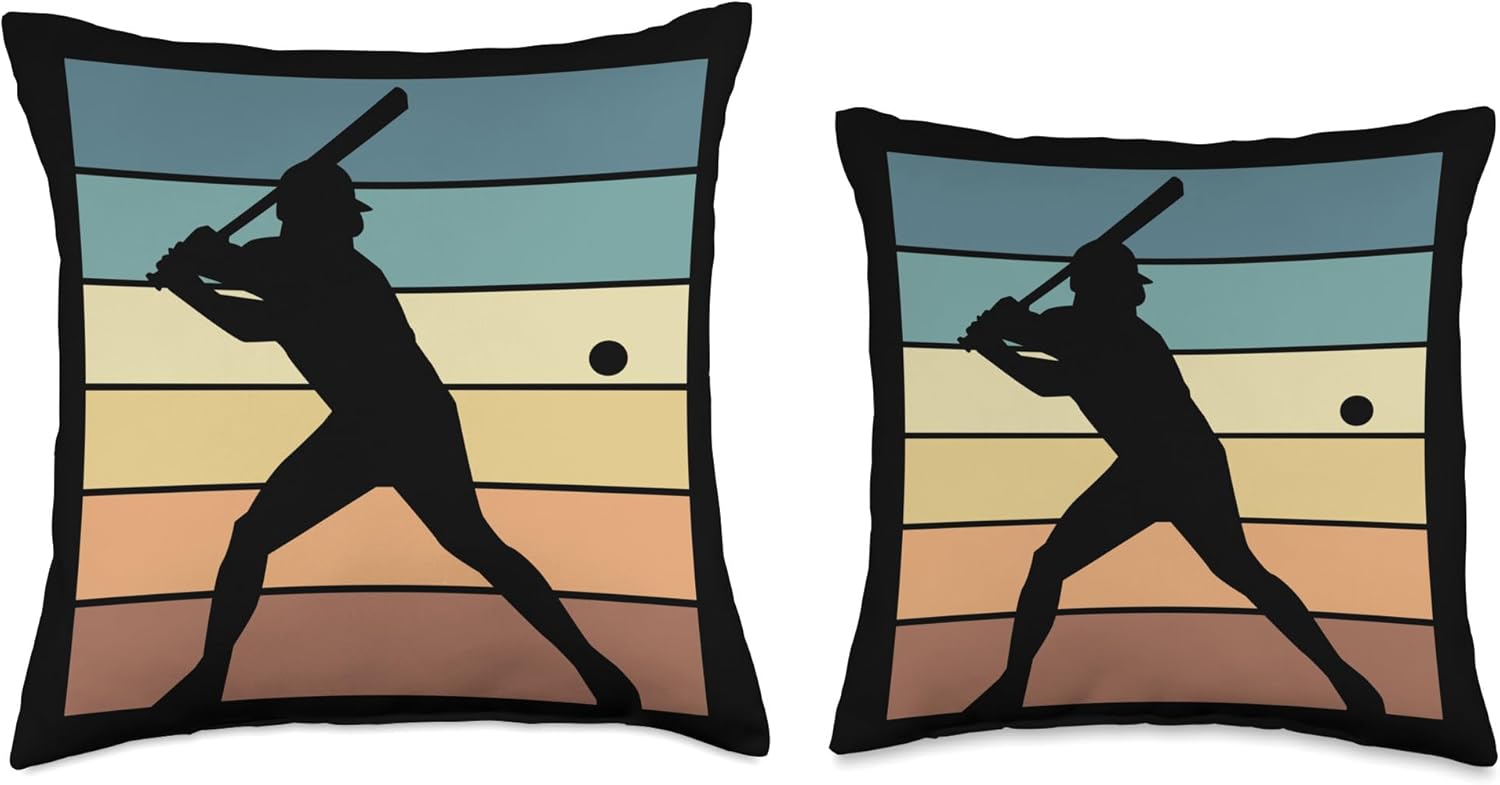 Baseball Retro Evolution Funny Fan Throw Pillow