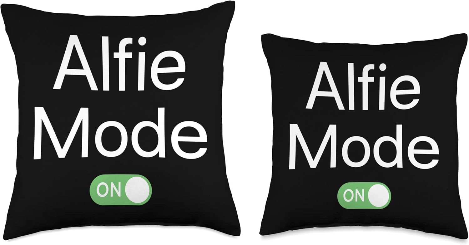 Alfie Mode On First Name Throw Pillow