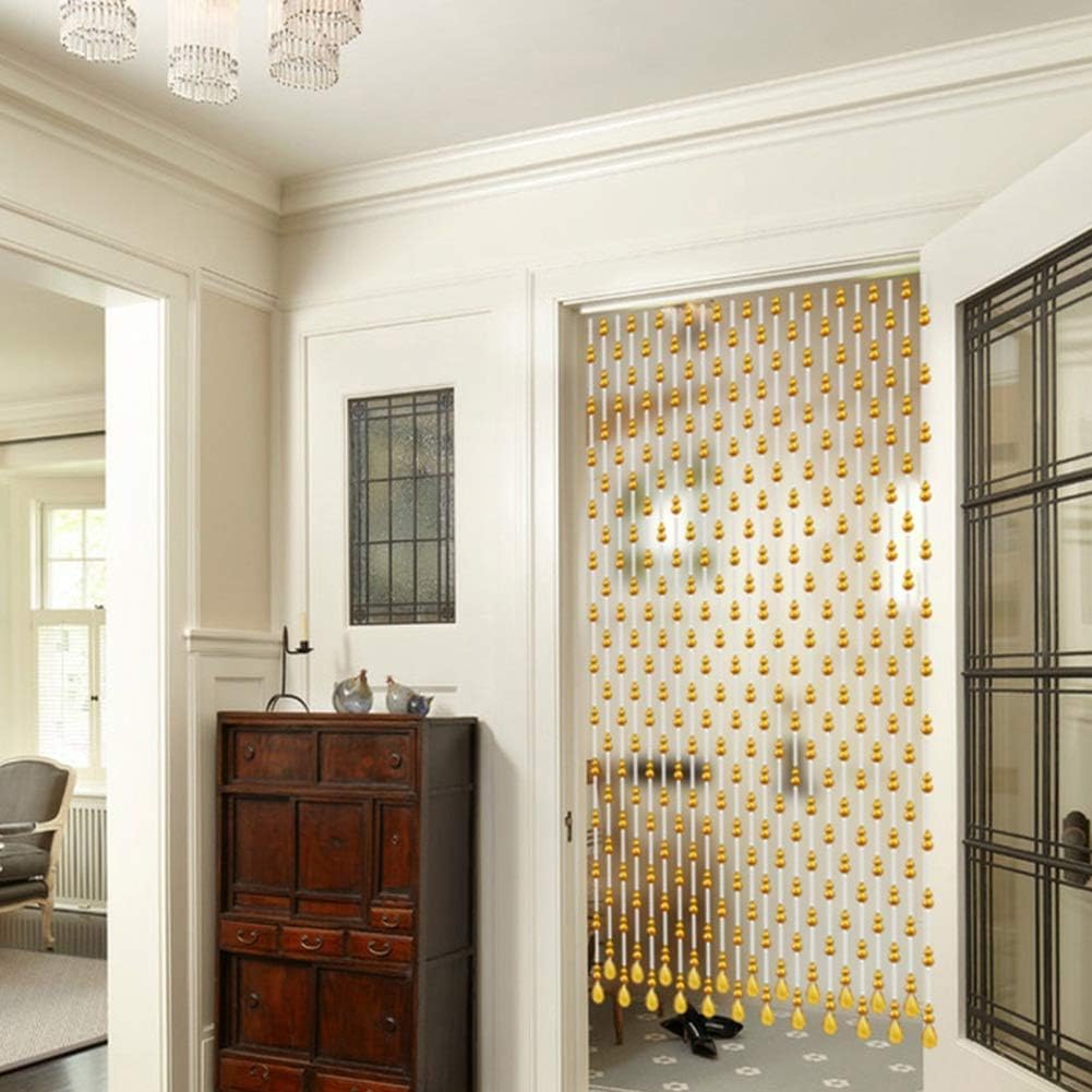 Beaded Door Curtains with Crystals - 20 Strands 4 Colors