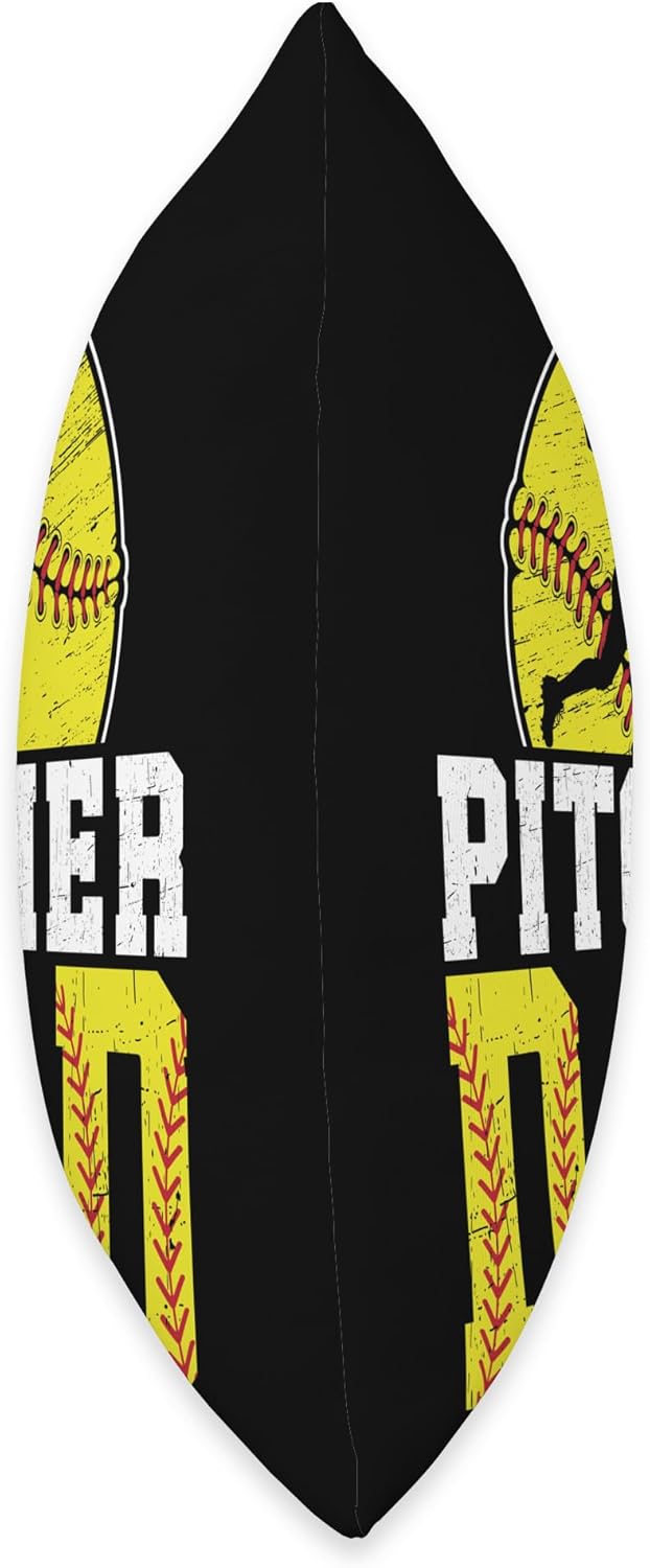 Softball Pitcher Dad Fathers Day Throw Pillow 1