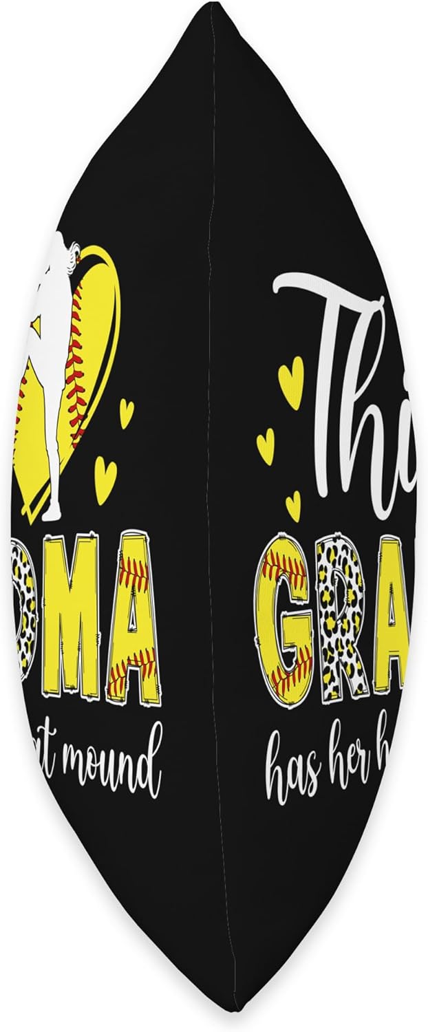 Proud Softball Pitcher Grandma Throw Pillow 1